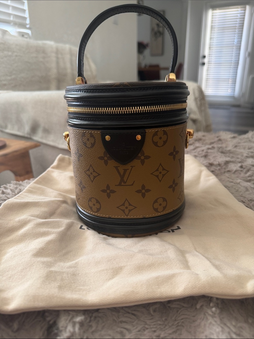 Louis Vuitton Tan Monogram Cannes Vanity Bag with Black Trim‼️READ DESCRIPTION‼️ - Picture 6 of 15